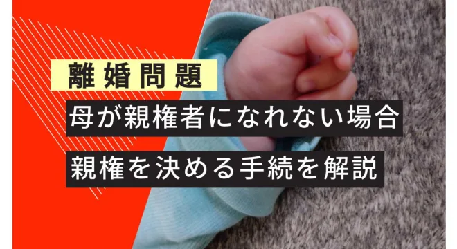 離婚問題 母が親権者になれない場合 親権を決める手続き