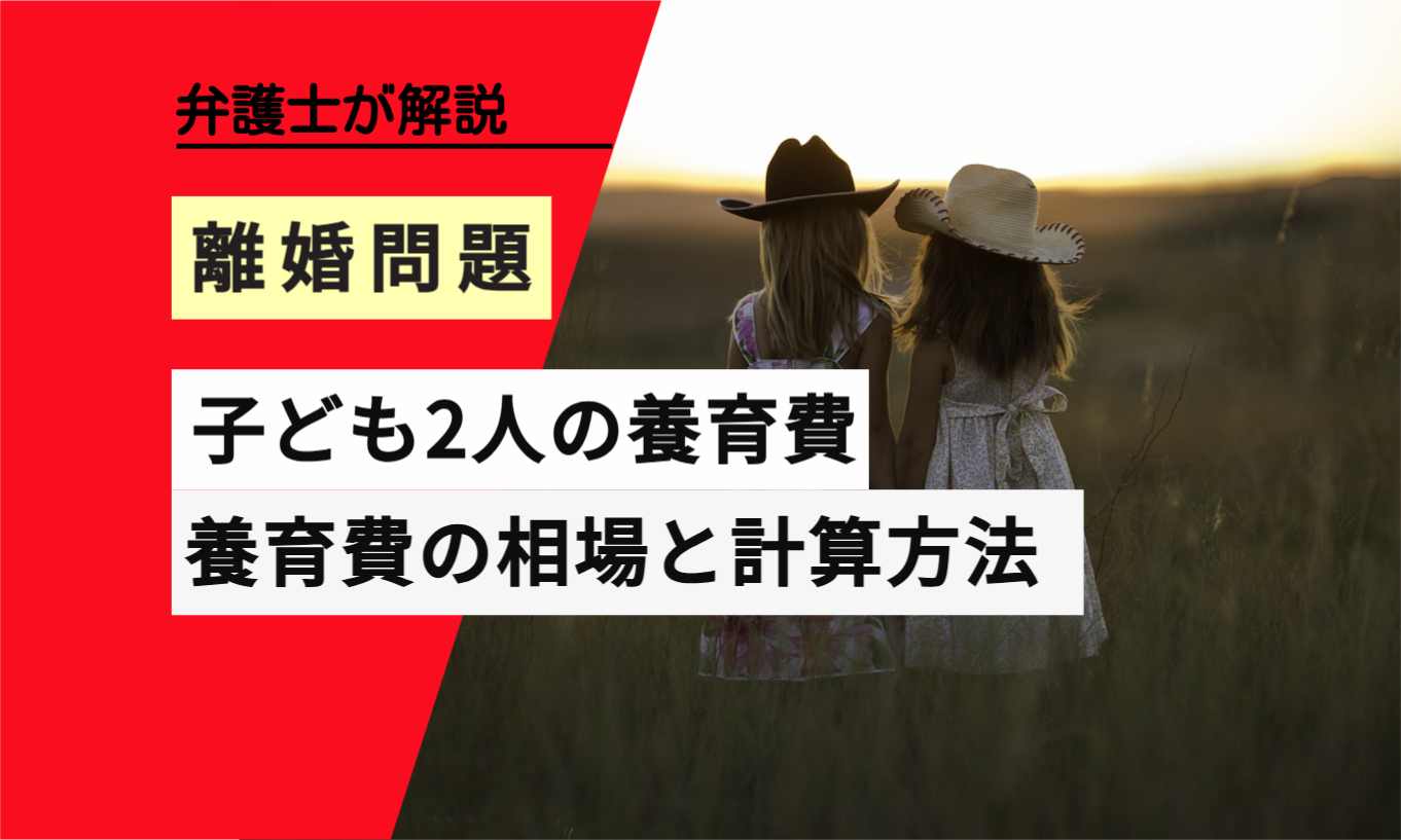 , , , , , 離婚問題, 子ども2人の養育費, , 弁護士が解説, 養育費の相場と計算方法