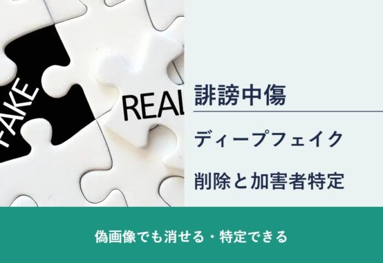 誹謗中傷, 偽画像でも消せる・特定できる, ディープフェイク 削除と加害者特定