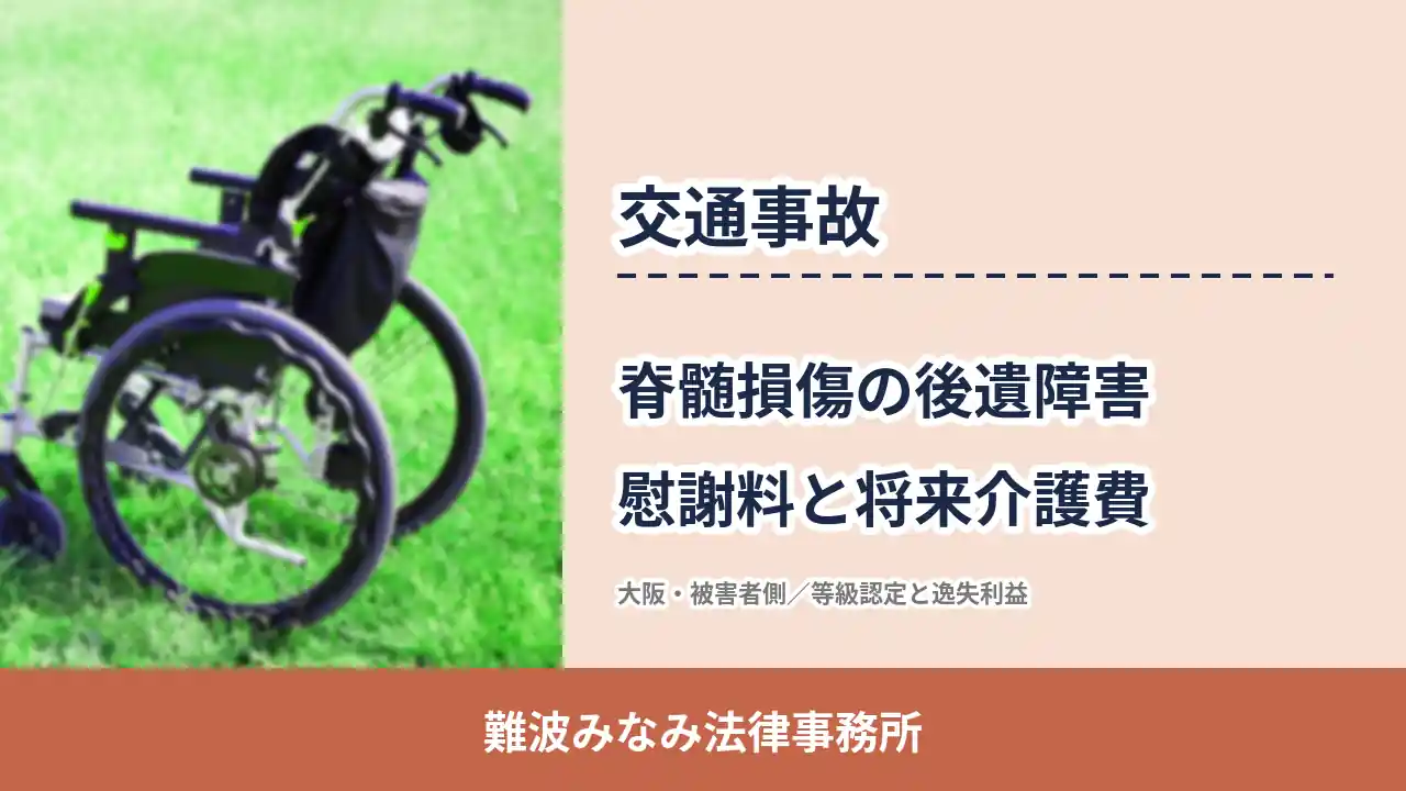 交通事故 脊髄損傷（車いす）の後遺障害と慰謝料